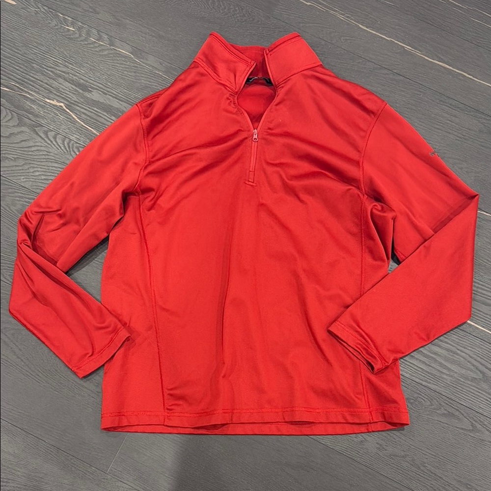 Red Quarter-Zip Pullover